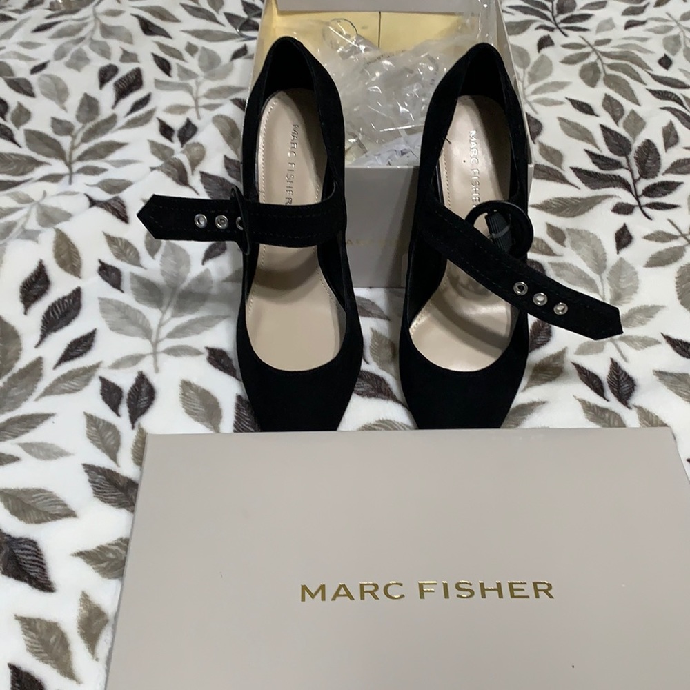 Marc Fisher Black Suede Pump